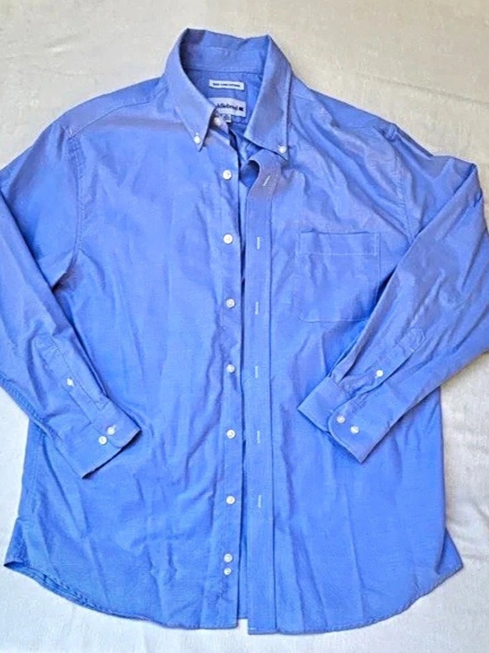 Saddlebred Easy Care Oxford Long Sleeve Shirt Blue Size 17 32/33